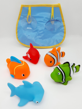 Jucarii de baie cu suport cu ventuza Pestisorii Veseli [2]