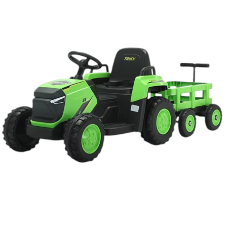 Vehicule electrice - Tractor electric copii DLS-X18, 12V, 2 motoare, telecomanda 2.4G, Bluetooth, 144 cm, 3-8 ani