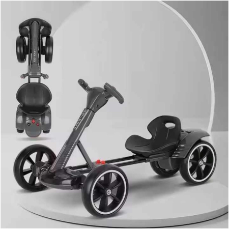 Kart Electric Pliabil Pentru Copii, 6V, 3-7 Ani, Negru [2]