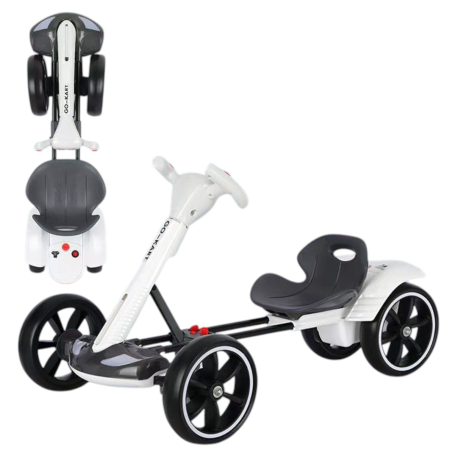 Vehicule electrice - Kart Electric Pliabil Pentru Copii, 6V, 3-7 Ani, Alb