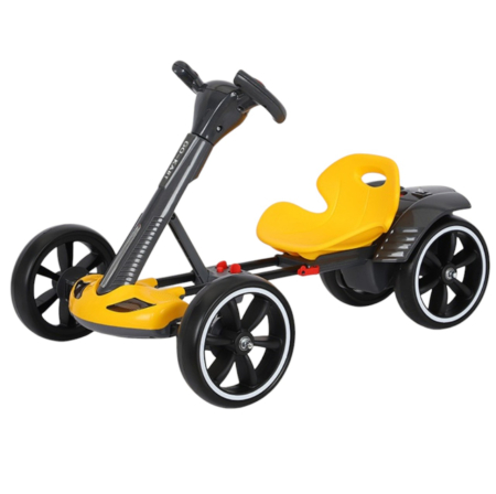 Jocuri si Jucarii - Kart Electric Pliabil Pentru Copii, 6V, 3-7 Ani, Galben