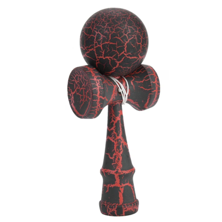 Kendama - Kendama Cracked 18 cm, din lemn, negru