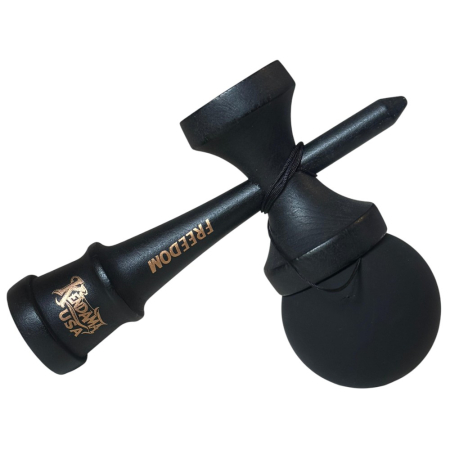 Kendama USA Freedom, 18 cm, negru mat, din lemn [3]