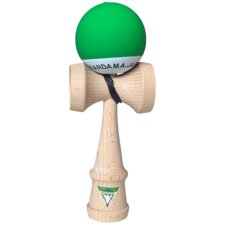 Kendama - Kendama Japan Heart Beat's, 18 cm, Verde-Alb Rubber Grip, din lemn