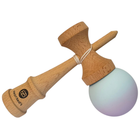Kendama Original 18 cm, bleu-mov, cauciucata, din lemn [2]
