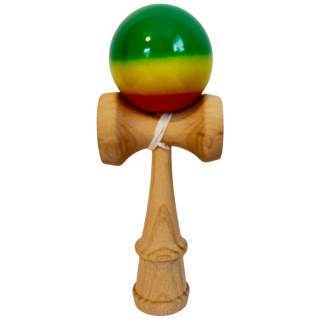Kendama Original Super Sticky, 18 cm, rosu-galben-verde, din lemn [3]
