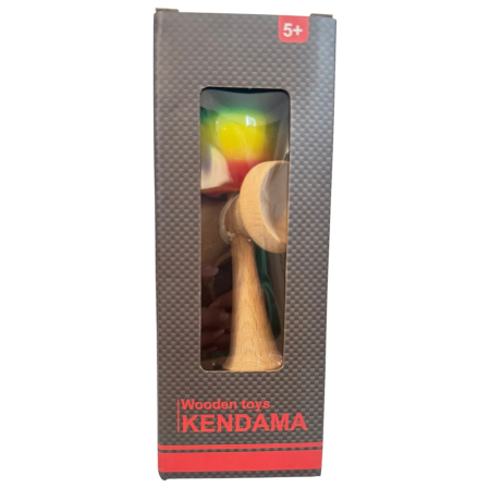 Kendama Original Super Sticky, 18 cm, rosu-galben-verde, din lemn [4]
