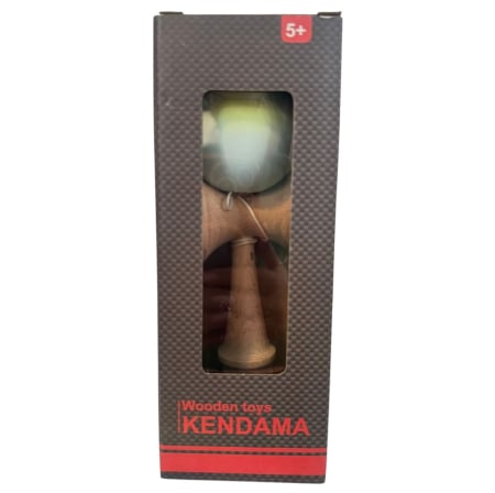 Kendama Original 18 cm, bleu-galben, cauciucata, din lemn [4]