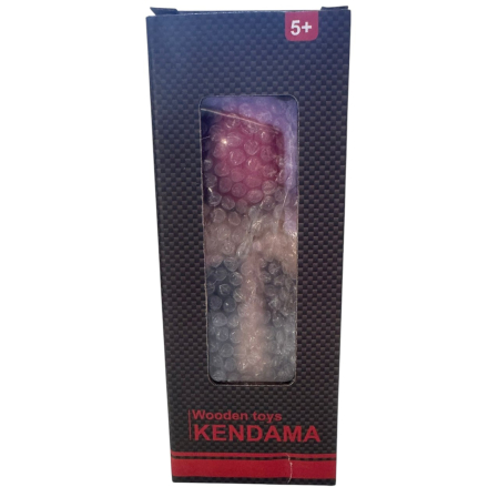 Kendama USA lucioasa, 18 cm, Rosu, din lemn [3]