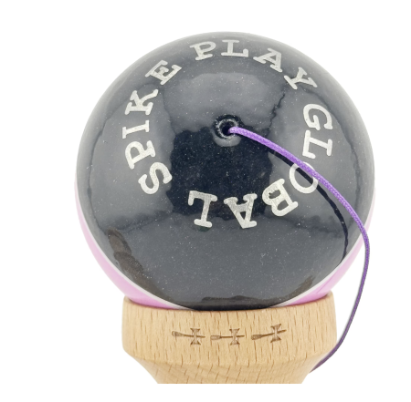 Kendama X Royal King Size, Super Sticky cupe mari, Alb-Roz-Negru dungi aurii [7]