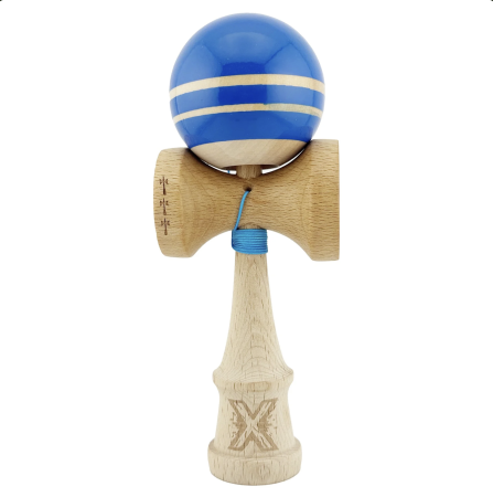 Kendama X Royal King Size, Super Sticky cupe mari, Albastru-Natur cu dungi [7]