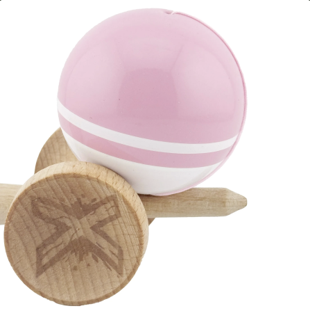 Kendama X Royal King Size, Super Sticky cupe mari, Roz-Alb cu dungi [3]
