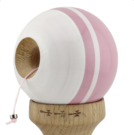 Kendama X Royal King Size, Super Sticky cupe mari, Roz-Alb cu dungi [4]