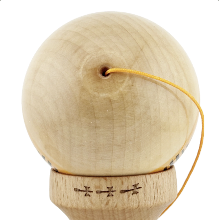 Kendama X Royal King Size, Super Sticky cupe mari, Natur-Rosu romb Portocaliu [5]
