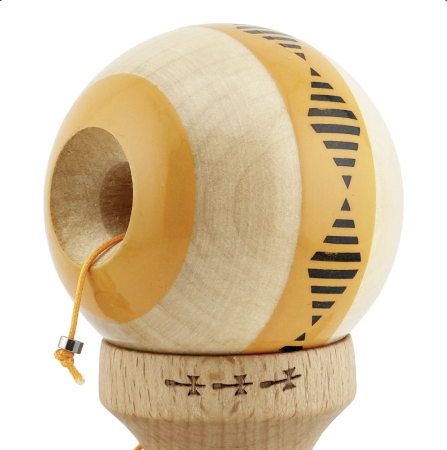 Kendama X Royal King Size, Super Sticky cupe mari, Natur-Rosu romb Portocaliu [6]