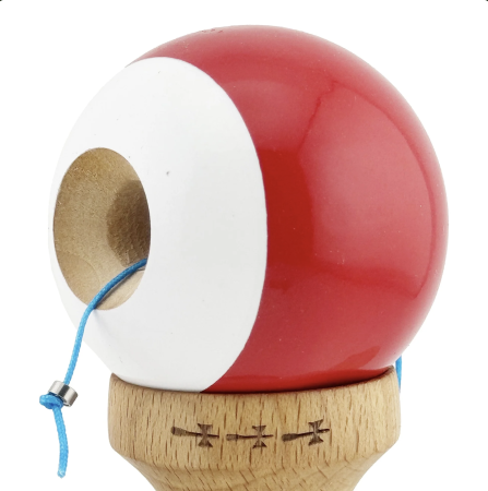 Kendama X Royal King Size, Super Sticky cupe mari, Rosu-Alb [5]