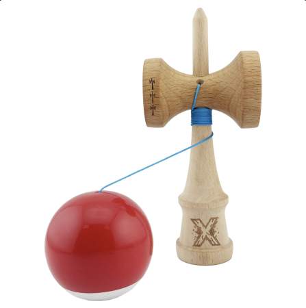 Kendama X Royal King Size, Super Sticky cupe mari, Rosu-Alb [2]