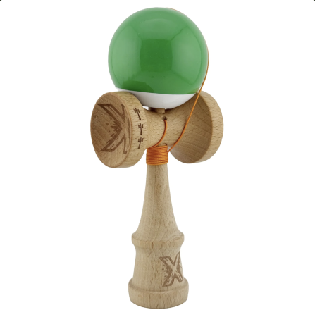 Jocuri si Jucarii - Kendama X Royal King Size, Super Sticky cupe mari, Verde-Alb