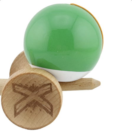 Kendama X Royal King Size, Super Sticky cupe mari, Verde-Alb [3]