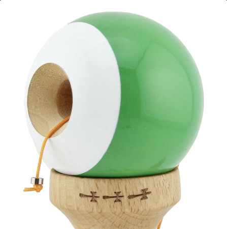 Kendama X Royal King Size, Super Sticky cupe mari, Verde-Alb [5]