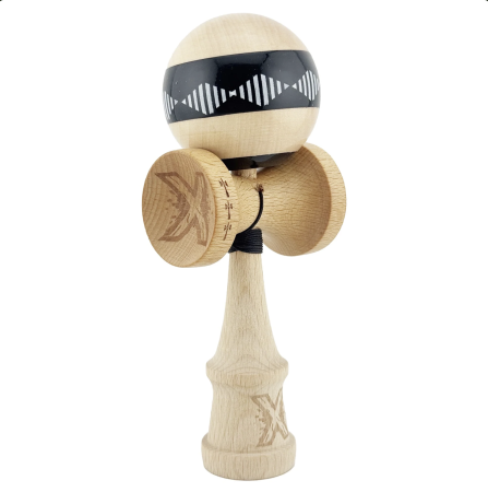 Kendama X Royal King Size, Super Sticky cupe mari, Natur-Negru romb Alb [15]