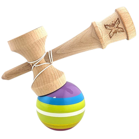 Kendama X Super Sticky 18 cm, dungi Multicolor, din lemn [2]