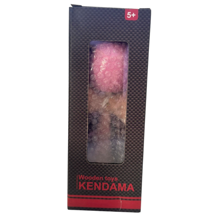 Kendama USA lucioasa, 18 cm, Roz, din lemn [4]