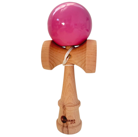 Kendama USA lucioasa, 18 cm, Roz, din lemn [3]