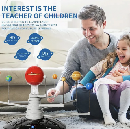 Kit educational STEM – Sistemul Solar cu Proiector, Sunete si Pictura DIY [4]