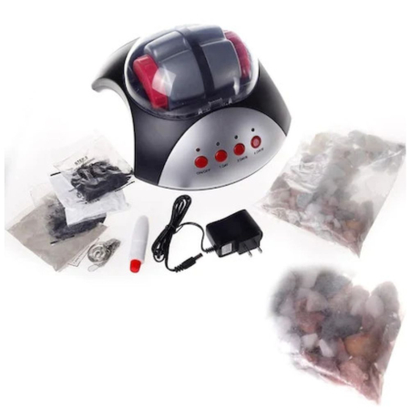 Jocuri si Jucarii - Kit slefuire pietre copii, Rock Tumbler cu accesorii bijuterii, 6 ani+