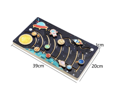 Labirint din lemn Sistemul Solar cu planete glisante pentru copii [5]