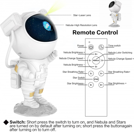 Lampa cu proiectii Galaxy Astronaut, cu telecomanda [6]