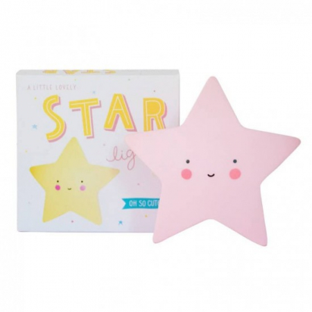 Carusele, proiectoare, lampi de veghe - Lampa de veghe in forma de steluta, Star Light, roz