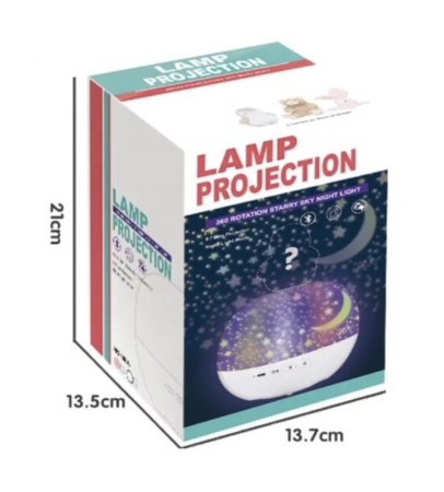 Lampa de Veghe Portabila Rotativa cu Proiectii, Melodii si Bluetooth – Model Ren, 25x13 cm [4]
