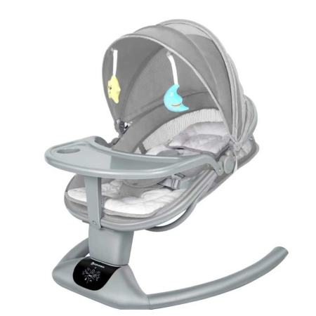 Balansoare si leagane - Leagan Electric Balansoar 902F, Gri deschis, Inteligent cu Telecomanda