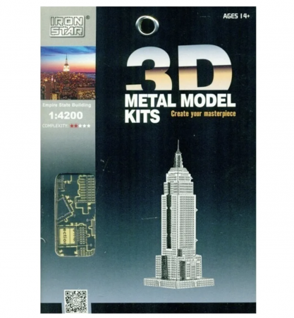 Jocuri si Jucarii - Macheta 3D Metal Empire State Building, scara 1:4200