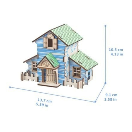 Macheta 3D din lemn Cabana verde, 22 piese [3]