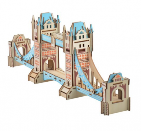 Seturi de constructie - Macheta 3D din lemn Tower Bridge, Podul Turnului din Londra, 105 piese