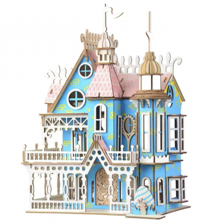 Seturi de constructie - Macheta 3D din lemn Castelul din povesti, 175 piese