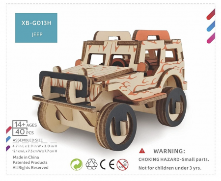 Macheta 3D din lemn Masina de teren natur, 40 piese [3]