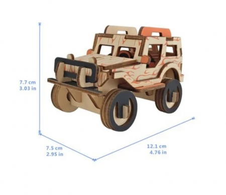 Macheta 3D din lemn Masina de teren natur, 40 piese [2]