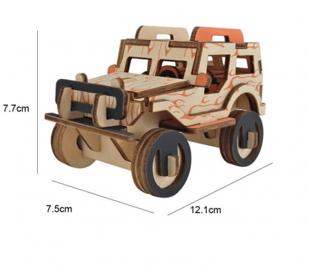 Macheta 3D din lemn Masina de teren natur, 40 piese [4]