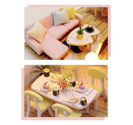 Macheta DIY mobilier casuta papusi Vila de vis, scara 1:24 [3]