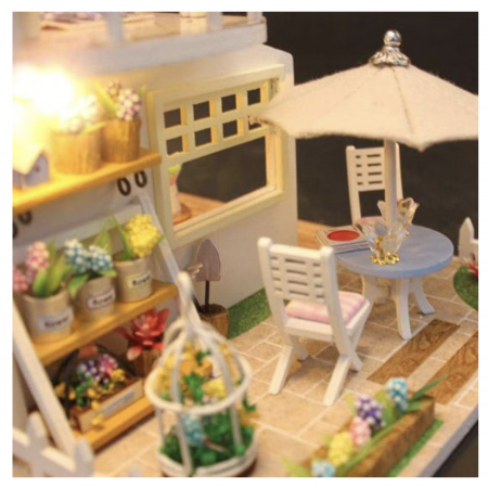 Macheta DIY mobilier casuta papusi cu 2 etaje, Pink Loft scara 1:24 [5]