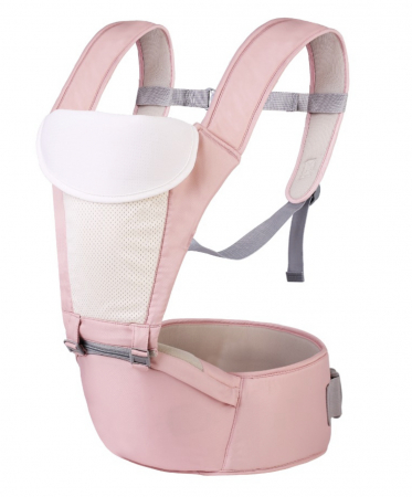 Marsupiu ergonomic cu scaunel de sustinere, MD2001, roz [0]