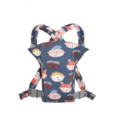 Marsupii si hamuri - Marsupiu ergonomic din bumbac, pentru bebelusi, Happy Kids, bleumarin