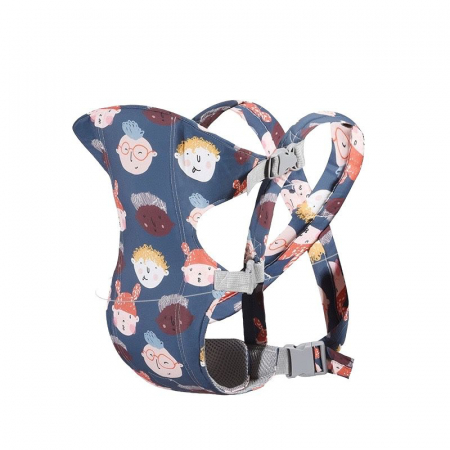 Marsupii si hamuri - Marsupiu ergonomic din bumbac, pentru bebelusi, Happy Kids, bleumarin
