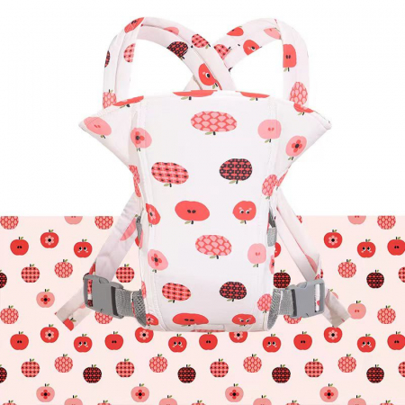 Marsupii si hamuri - Marsupiu ergonomic din bumbac, pentru bebelusi, Pink Fruits, alb cu roz