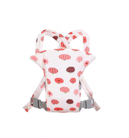 Marsupii si hamuri - Marsupiu ergonomic din bumbac, pentru bebelusi, Pink Fruits, alb cu roz