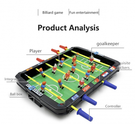 Jocuri de societate - Board Games - Masa de fotbal 5+1, Soccer Deluxe 43 cm